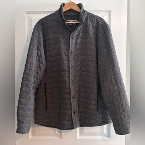 Hawke & Co Men's Charcoal Quilted Shirt Barn Jacket